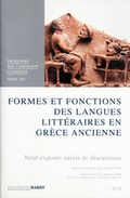 Cover: Formes et Fonctions des Langues Litt&eacute;raires en Gr&egrave;ce Ancienne - Habelt, R