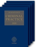 Bild: Blackstone's Criminal Practice 2020 (Book and All Supplements) - Oxford University Press