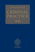 Bild: Blackstone's Criminal Practice 2020 - Oxford University Press