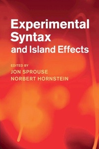 Enlarge image Cover: Experimental Syntax and Island Effects - Cambridge University Press