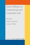 Cover: Great Debates in Commercial and Corporate Law - Hart Publishing