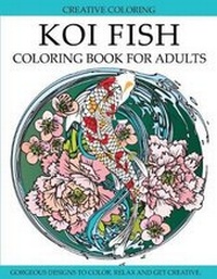 Enlarge image Cover: Koi Fish Coloring Book for Adults - Dylanna Publishing, Inc.