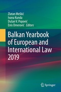 Abbildung von: Balkan Yearbook of European and International Law 2019 - Springer