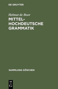 Abbildung von: Mittelhochdeutsche Grammatik - De Gruyter