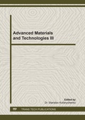 Cover: Advanced Materials and Technologies III - Trans Tech Publications Ltd
