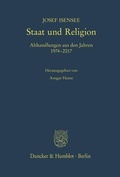 Cover: Staat und Religion. - Duncker & Humblot