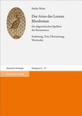 Cover: Der "Arion" des Lorenz Rhodoman - Franz Steiner Verlag