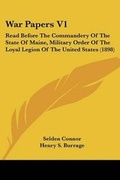 Cover: War Papers V1 - Kessinger Publishing