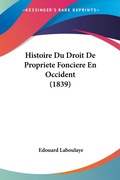 Bild: Histoire Du Droit De Propriete Fonciere En Occident (1839) - Kessinger Publishing