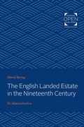 Cover: The English Landed Estate in the Nineteeth Century - Johns Hopkins University Press