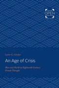 Cover: An Age of Crisis - Johns Hopkins University Press