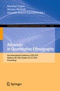 Cover: Advances in Quantitative Ethnography - Springer