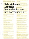Cover: Kolonialismus-Debatte: Bestandsaufnahme und Konsequenzen - Deutscher Kulturrat