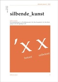 Cover: silbende_kunst - jenny feuerstein design