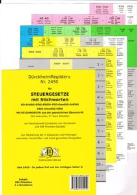 Abbildung von: DürckheimRegister® STEUERGESETZE MIT STICHWORTEN - Dürckheim Verlag