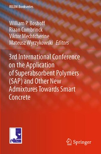 Enlarge image Cover: 3rd International Conference on the Application of Superabsorbent Polymers (SAP) and Other New Admixtures Towards Smart Concrete - Springer
