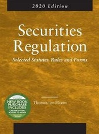 Enlarge image Cover: Securities Regulation, Selected Statutes, Rules and Forms, 2020 Edition - West Academic Press
