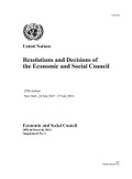 Cover: Resolutions and Decisions of the Economic and Social Council - United Nations