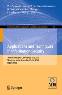 Enlarge image Cover: Applications and Techniques in Information Security - Springer