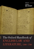 Cover: The Oxford Handbook of English Law and Literature, 1500-1700 - Oxford University Press