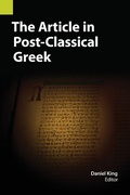 Cover: The Article in Post-Classical Greek - Summer Institute of Linguistics, Academic Publications
