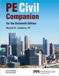 Abbildung von: Ppi Pe Civil Companion for the Sixteenth Edition - A Supportive Resource Guide for the Ncees Pe Civil Exam - PROFESSIONAL PUBLICATIONS INC
