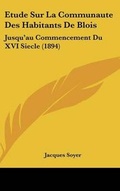 Cover: Etude Sur La Communaute Des Habitants De Blois - Kessinger Publishing
