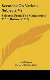 Enlarge image Cover: Sermons on Various Subjects V2 - Kessinger Publishing