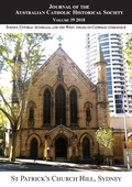 Cover: Journal of the Australian Catholic Historical Society. Volume 39 (2018) - ATF Press