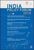 Cover: India Policy Forum 2018 - SAGE Publications India Pvt Ltd