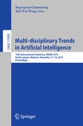 Cover: Multi-disciplinary Trends in Artificial Intelligence - Springer