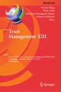 Cover: Trust Management XIII - Springer