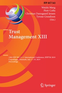 Abbildung von: Trust Management XIII - Springer