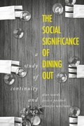 Cover: The Social Significance of Dining out - Manchester University Press