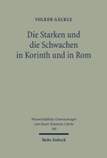 Cover: Die Starken und die Schwachen in Korinth und in Rom - Mohr Siebeck
