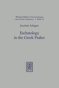 Abbildung von: Eschatology in the Greek Psalter - Mohr Siebeck