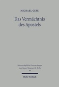 Cover: Das Verm&auml;chtnis des Apostels - Mohr Siebeck