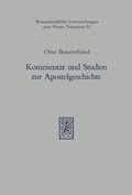 Cover: Kommentar und Studien zur Apostelgeschichte - Mohr Siebeck