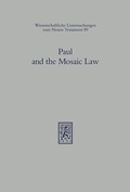 Cover: Paul and the Mosaic Law - Mohr Siebeck