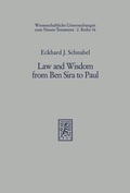 Cover: Law and Wisdom from Ben Sira to Paul - Mohr Siebeck