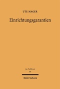 Cover: Einrichtungsgarantien - Mohr Siebeck