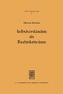 Cover: Selbstverständnis als Rechtskriterium - Mohr Siebeck