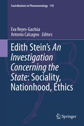 Bild: Edith Stein's An Investigation Concerning the State: Sociality, Nationhood, Ethics - Springer
