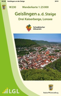 Abbildung von: W230 Wanderkarte 1:25 000 Geislingen a. d. Steige - Landesamt für Geoinformation und Landentwicklung Baden-Württemberg (LGL)