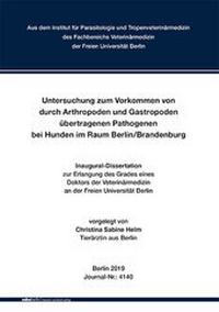Abbildung von: Untersuchung zum Vorkommen von durch Arthropoden und Gastropoden übertragenen Pathogenen bei Hunden im Raum Berlin/Brandenburg - Mensch & Buch