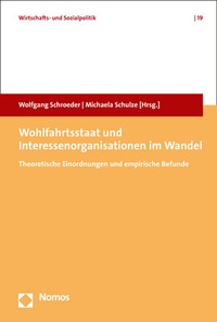 Abbildung von: Wohlfahrtsstaat und Interessenorganisationen im Wandel - Nomos