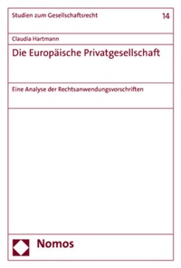 Abbildung von: Die Europäische Privatgesellschaft - Nomos