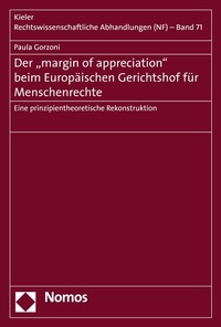 Abbildung von: Der "margin of appreciation" beim Europäischen Gerichtshof für Menschenrechte - Nomos