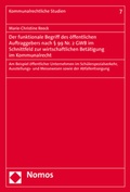 Abbildung von: Der funktionale Begriff des öffentlichen Auftraggebers nach § 99 Nr. 2 GWB im Schnittfeld zur wirtschaftlichen Betätigung im Kommunalrecht - Nomos