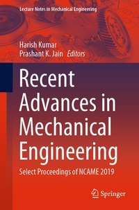 Enlarge image Cover: Recent Advances in Mechanical Engineering - Springer